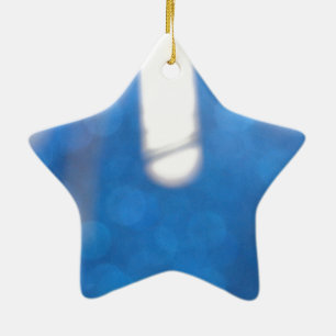Blauer weißer Lichteffekt Keramikornament