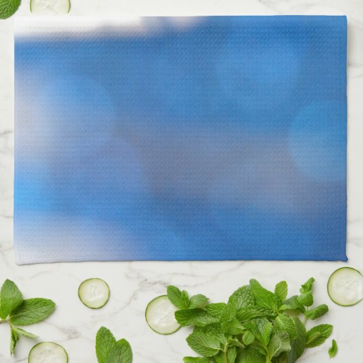 Blauer weißer Lichteffekt Küchentuch (Gefaltet)