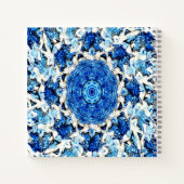 Blauer weißer Mandala abstrakt......... Notizblock (Rückseite)
