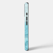 Blauer weißer Marmoreffekt (alle Telefone) Case-Mate iPhone Hülle (Rückseite / Links)