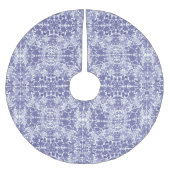 Blauer weißer niederländischer polyester weihnachtsbaumdecke (Vorderseite)