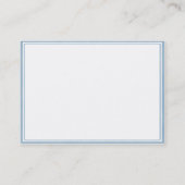 Blauer weißer Rahmen-neue Visitenkarte (Rückseite)