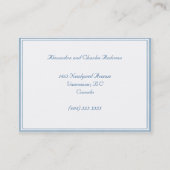 Blauer weißer Rahmen-neue Visitenkarte (Vorderseite)