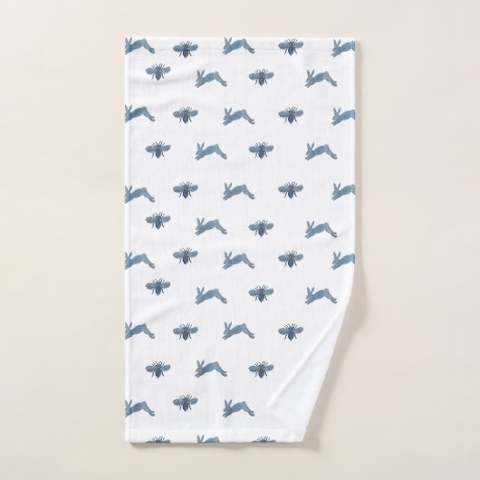 Blauer Weißer Sonnenbier Badhandtuch Set (Handtuch)