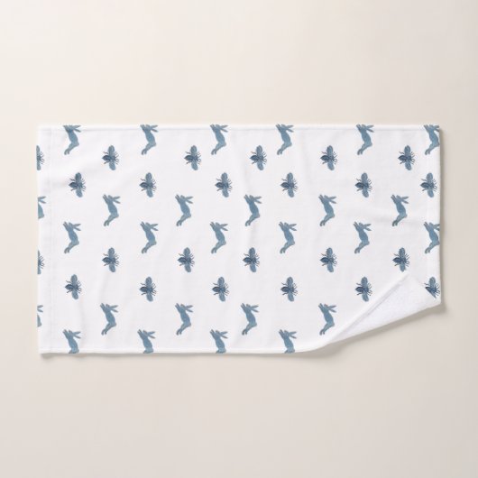 Blauer Weißer Sonnenbier Badhandtuch Set (Handtuch)