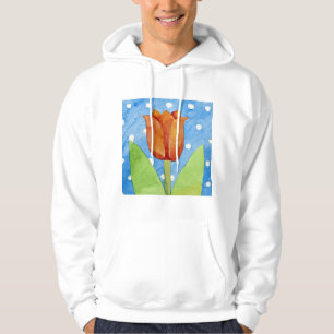 Blauer weißer Stellenhintergrund 2013 der Tulpe Hoodie