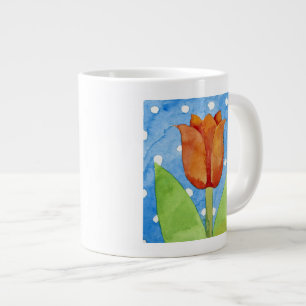 Blauer weißer Stellenhintergrund 2013 der Tulpe Jumbo-Tasse