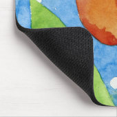 Blauer weißer Stellenhintergrund 2013 der Tulpe Mousepad (Ecke)