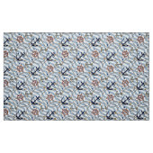 Blauer weißer Streifenzickzack des Seeankersteuers Stoff (Fat Quarter (45,7 x 55,9 cm))