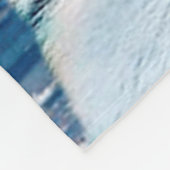 Blauer weißer Tiger Fleecedecke (Ecke)