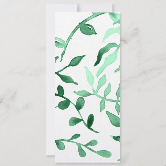 Blauer, weißer tropischer Hibiskus Einladung zur H (Rückseite)