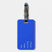 Blauer, weißer und schwarzer Sport-Entwurf Gepäckanhänger (Rückseite vertikal)