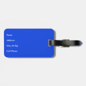 Blauer, weißer und schwarzer Sport-Entwurf Gepäckanhänger (Rückseite horizontal)