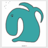 Blauer Weißfisch Aufkleber (Blatt)