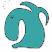 Blauer Weißfisch Aufkleber (Vorderseite)