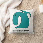 Blauer Weißfisch Kissen (Decke)