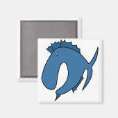 Blauer Weißfisch Magnet (Vorderseite/Rückseite)