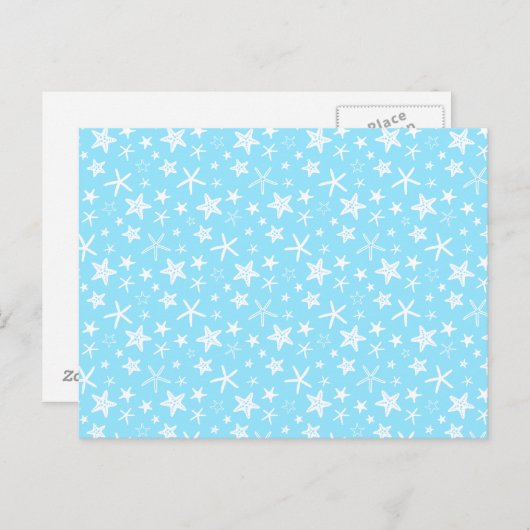 Blauer Weißfisch Postkarte (Vorne/Hinten)