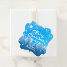 Blauer Weißschnee Friedlicher Wald Frohe Weihnacht