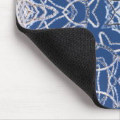 Blauer Weißschnee und Star Kaleidoskop Mousepad (Ecke)