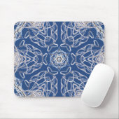Blauer Weißschnee und Star Kaleidoskop Mousepad (Mit Mouse)