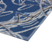 Blauer Weißschnee und Star Kaleidoskop Schneidebrett (Ecke)
