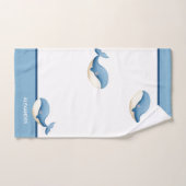 Blauer Weißwal Badhandtuch Set (Handtuch)