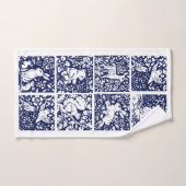 Blauer Weißwaldtierbär Forest Fox Rabbit Bear Badhandtuch Set (Handtuch)