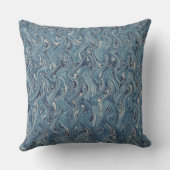Blauer Wellengang Kissen (Rückseite)