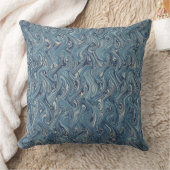 Blauer Wellengang Kissen (Decke)
