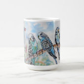 Blauer Wellensittich Wellensittiche Papageien Ehem Kaffeetasse (Mittel)