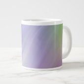 Blauer Wellenverlauf-Muster Jumbo-Tasse (Vorderseite Rechts)