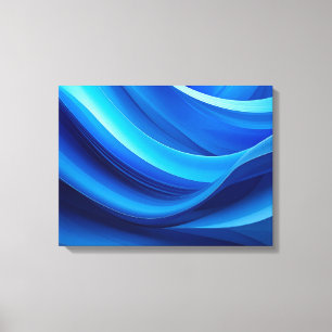 blauer welliger Hintergrund Leinwanddruck