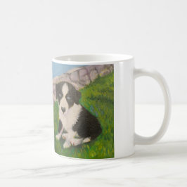 Blauer Welpe Kaffeetasse