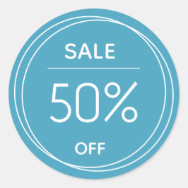 Blauer Werbeaktion Runder Aufkleber