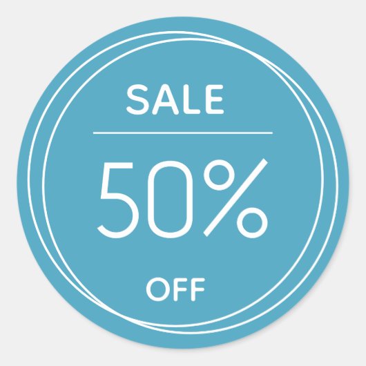 Blauer Werbeaktion Runder Aufkleber (Vorderseite)