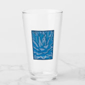 Blauer Werbefilm Hashtag Glas Cup (Vorderseite)