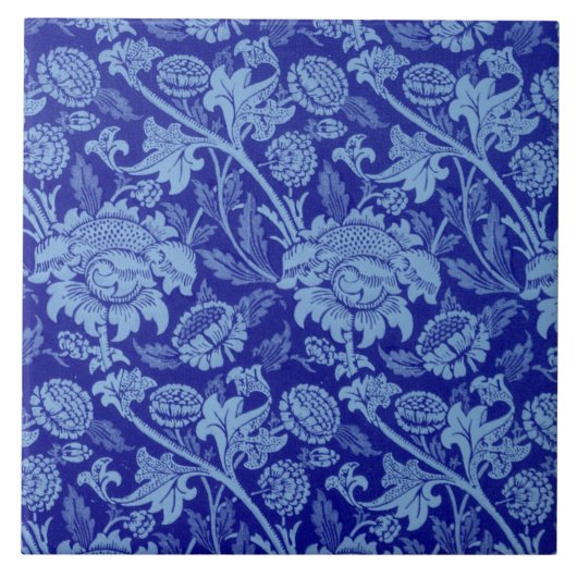 Blauer Wey von William Morris Fliese (Vorderseite)