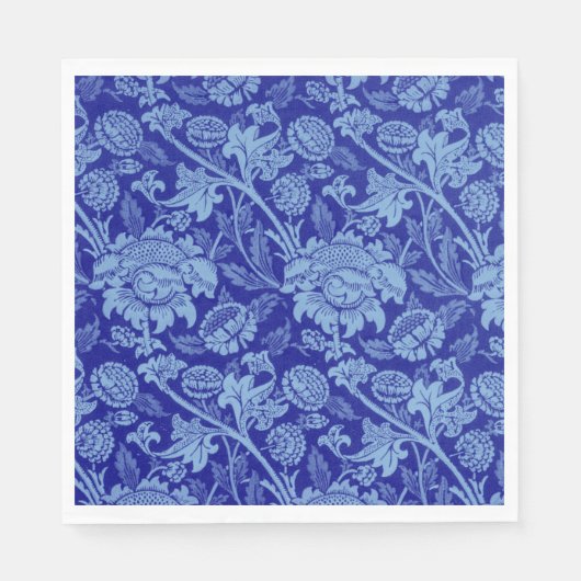 Blauer Wey von William Morris Serviette (Vorderseite)