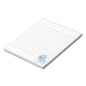 Blauer Whale Custom Lined Notizblock (Rotiert)