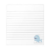 Blauer Whale Custom Lined Notizblock (Vorderseite)