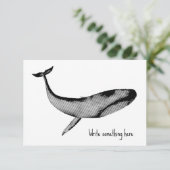 Blauer Whale Dankeskarte (Stehend Vorderseite)