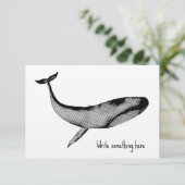 Blauer Whale Dankeskarte (Stehend Vorderseite)