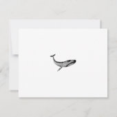 Blauer Whale RSVP Karte (Rückseite)