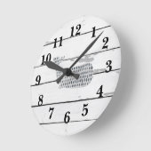 Blauer Whale Shiplap Rustikale Deco Square Wa Runde Wanduhr (Winkel)