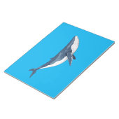 Blauer Whale Vector Kunstdruckerei Schwarz-Weiß Notizblock (angewinkelt)