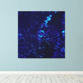 Blauer Whirlpool Blasen überwölbte Canvas Prints Leinwanddruck (Insitu (Holzboden))