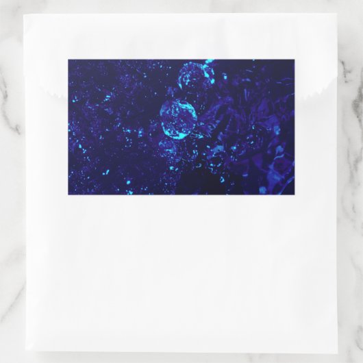 Blauer Whirlpool Bubbles Rectangle Sticker (Tasche)