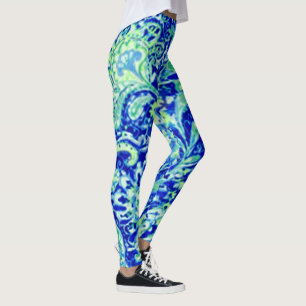 Blauer Wildblume Leggings