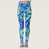 Blauer Wildblume Leggings (Vorderseite)